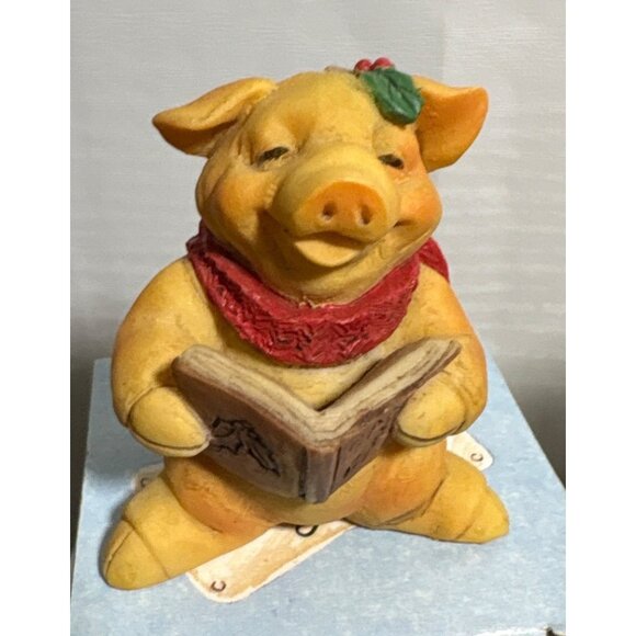 Ganz Pigsville Pig Figurines Set Of 2 Carols & Joy Collectible Pigs Christmas - Picture 2 of 8
